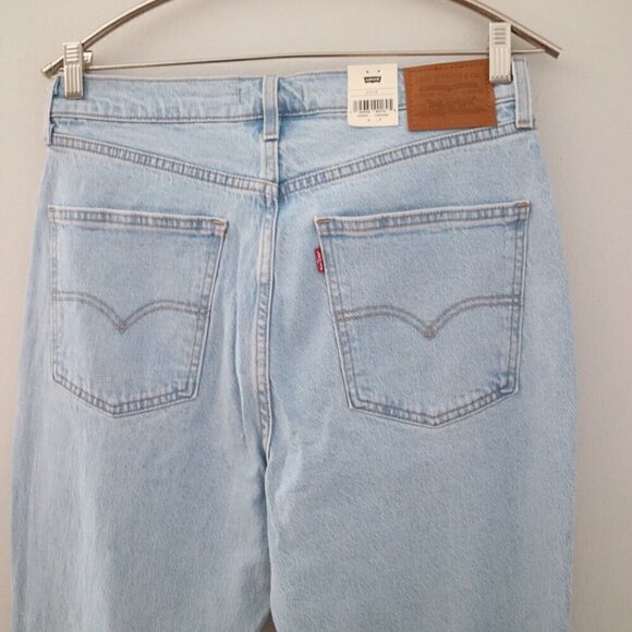 NWT Levis 70's Jeans Size 31 High Rise Slim Straight Leg Light Blue Wash - Picture 10 of 11
